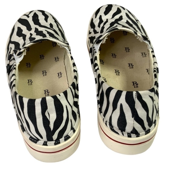 R13 100% Cotton Canvas Slip On Sneakers Rubber Sole Very Clean Women Sz 10 - Picture 6 of 13